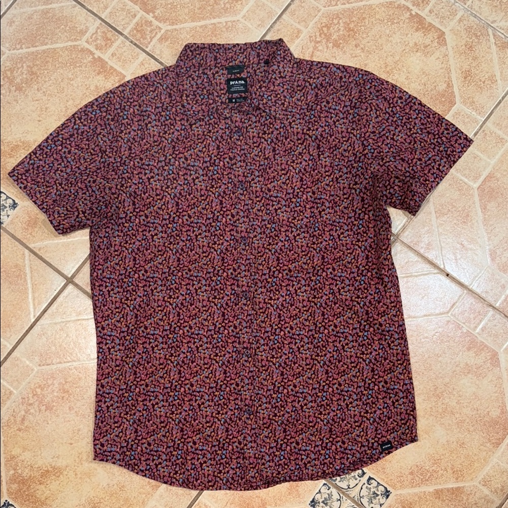 Prana slim fit short sleeve button shirt top